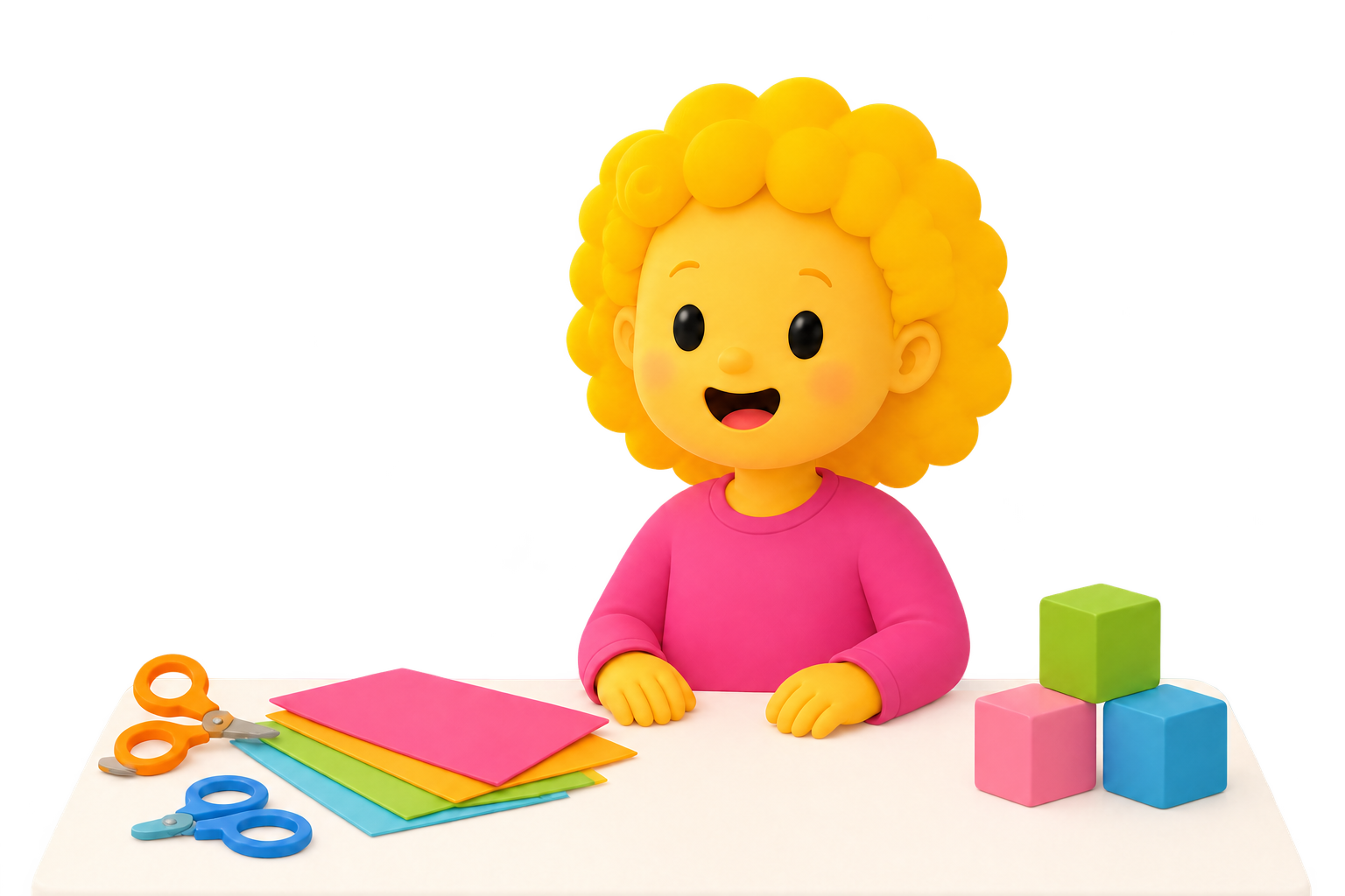 Martine et son matériel créatif